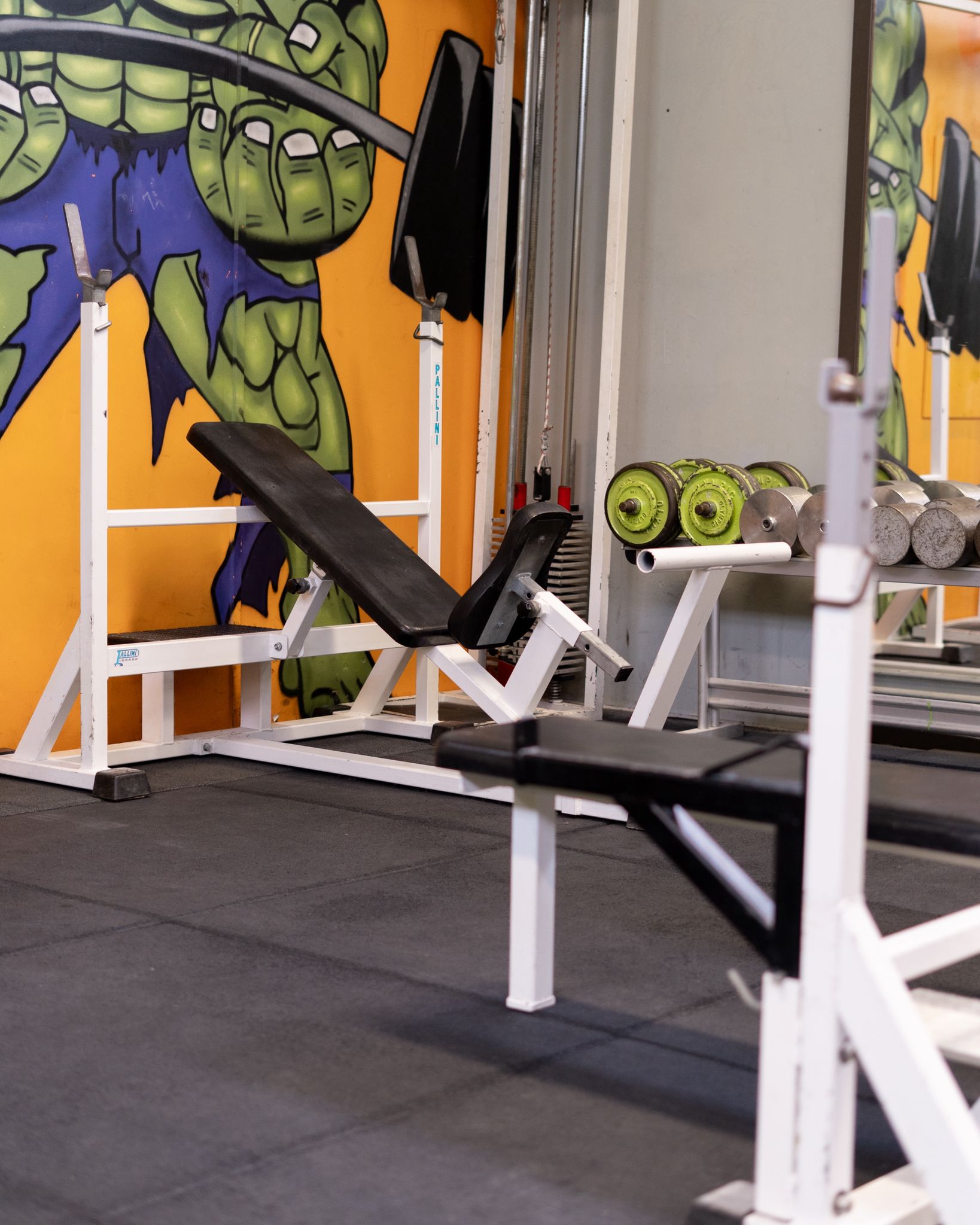 Espace incliné et haltères